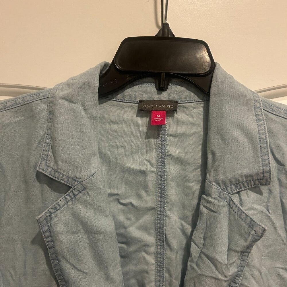 Vince Camuto "Denim" Button Top Women’s Size M - Picture 2 of 6